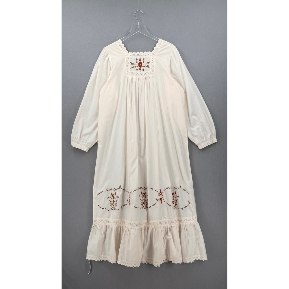 CHRISTY DAWN The Yolanda Organic Cotton Embroidered Maxi Dress Womens XL Cream - Picture 4 of 16